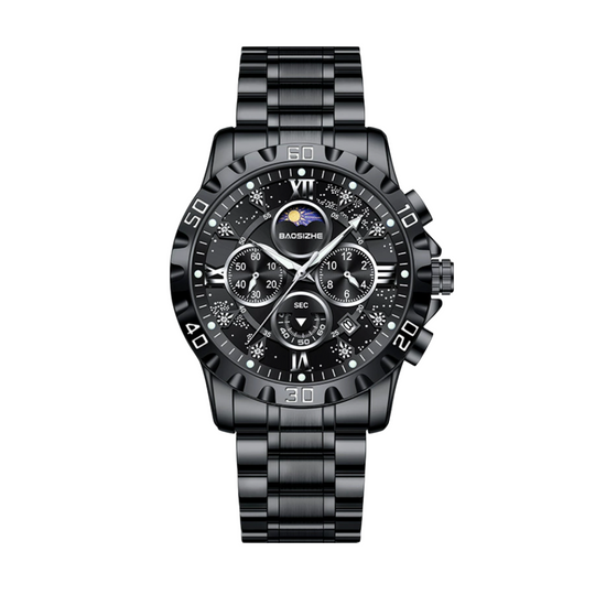 Rex | Opulent Chronograph Watch with Sleek Metal Band | 42mm
