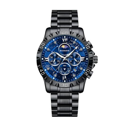 Rex | Opulent Chronograph Watch with Sleek Metal Band | 42mm