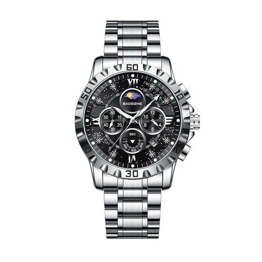 Rex | Opulent Chronograph Watch with Sleek Metal Band | 42mm