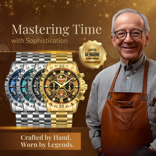 Luxury Chronograph Watch with Metal Band