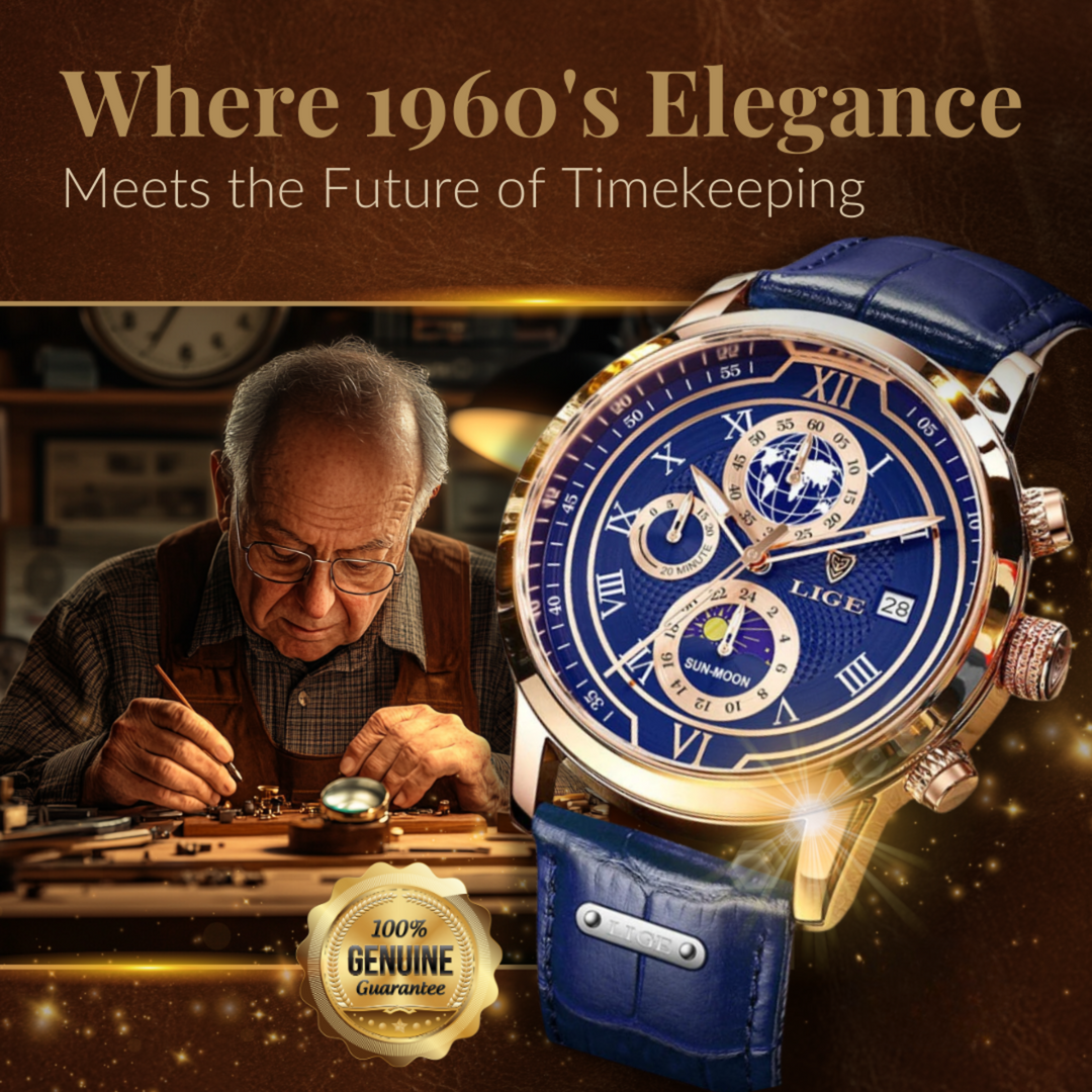 Premium Leather Band Chronograph Watch
