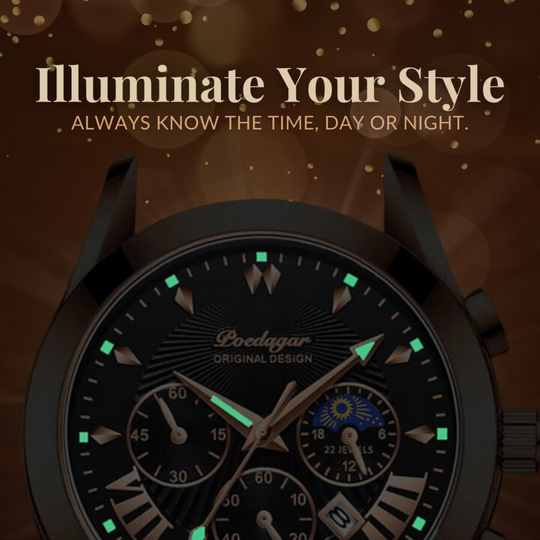 Sleek Leather Band Luxury Watch