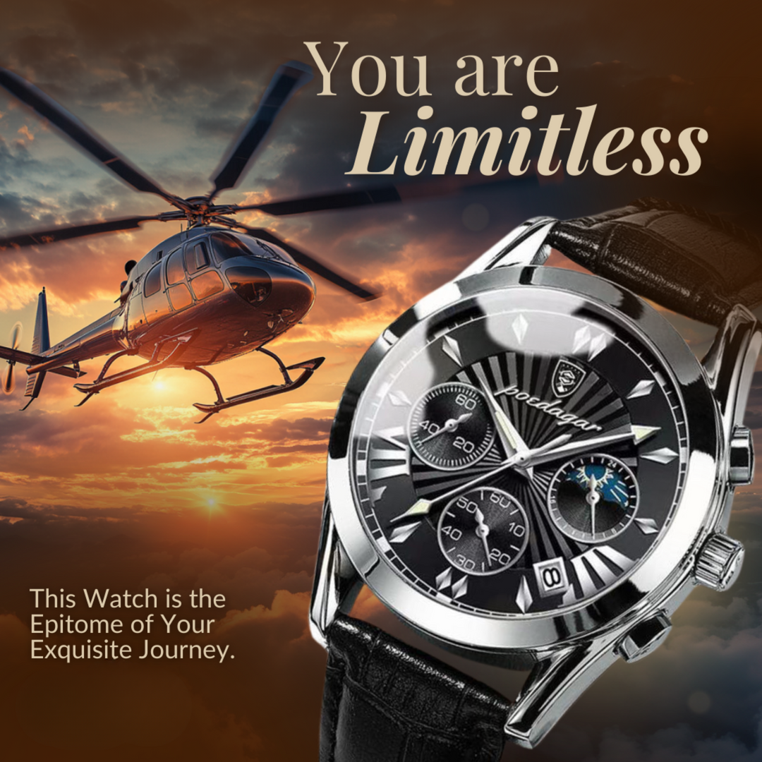 Sleek Leather Band Luxury Watch
